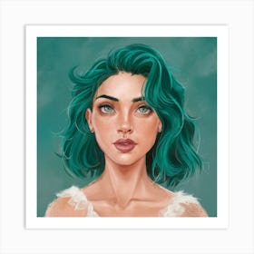 Portrait Of A Girl With Green Hair Matisse Art Print