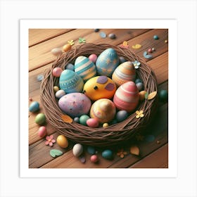 Easter eggs decoration  Art Print