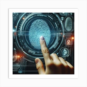 Fingerprinting Technology Art Print