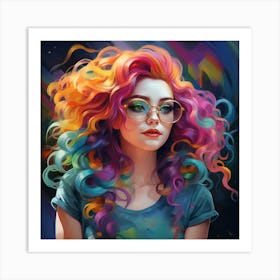 Colorful Girl Art Print