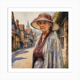 Lady In A Hat Art Print