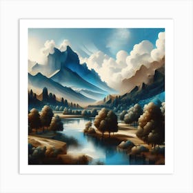 Landscape Painting 10 Art Print