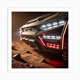 A Detailed View Of The Led Lighting On The Mars Dominator Art Print