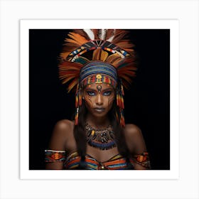 Portrait Of African American Woman Art Print