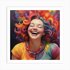 Laughing mood 1 Art Print