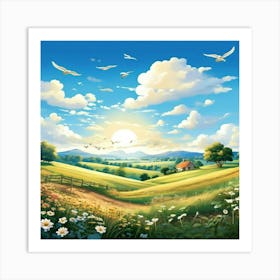 Landscape Painting 1 Art Print