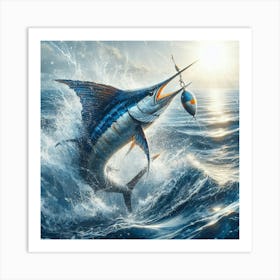 Marlin Fishing Art Print