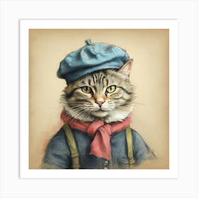 Cat In A Hat 16 Art Print