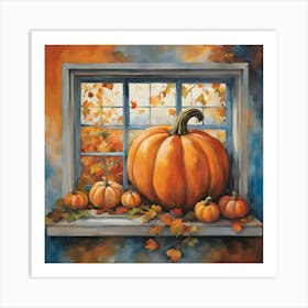 Pumpkins In Derelict Building Art Print