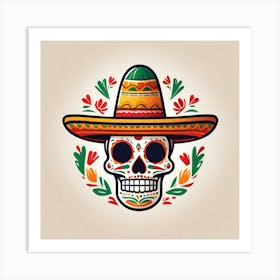 Day Of The Dead Skull 106 Art Print