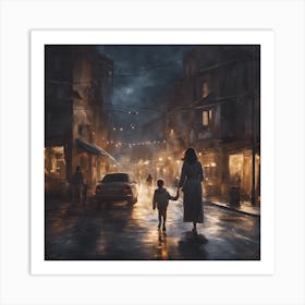 City At Night Art Print