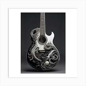 Yin and Yang in Guitar Harmony 4 Art Print