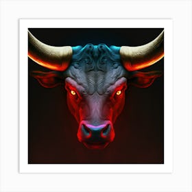 Bull Head2 Art Print