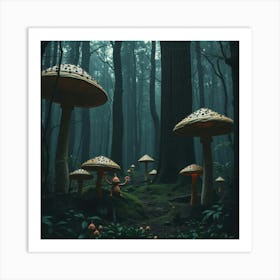 Mushroom Forest 9 Art Print