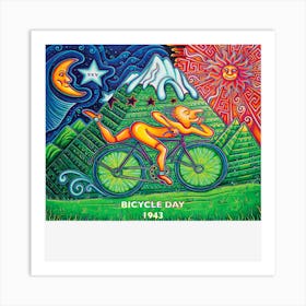 Bicycle Day 1943 Lsd Creator Acid Trip Art Print