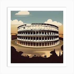 Vintage Rome Colosseum Art Print