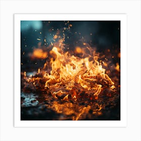 Fire Stock Photos And Royalty-Free Images Art Print