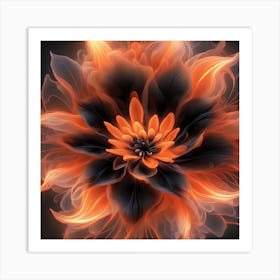 Flaming Flower Art Print