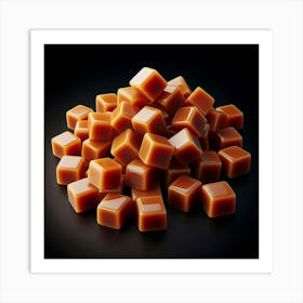 Caramel Cubes 1 Art Print