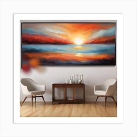 Sunset Painting Art Print