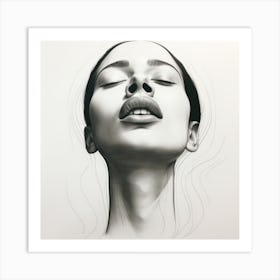 Face Of A Woman Art Print