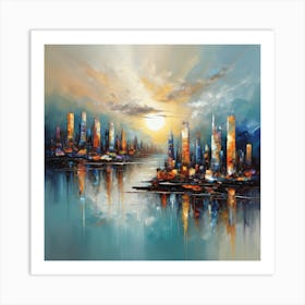 HORIZON Abstract City Art Print