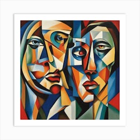 Question Cubism Style Art Print