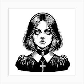 Gothic Girl Art Print