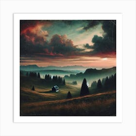 Sunset In The Mountains 159 Art Print