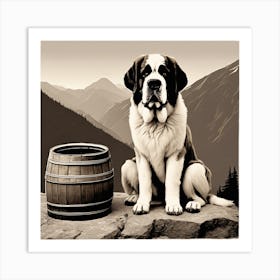 St Bernard 64 Art Print