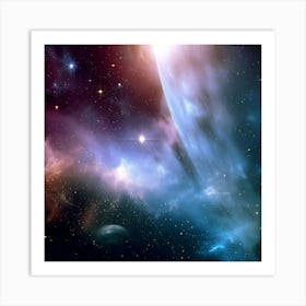 Space Nebula by dee Art Print