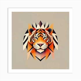 Geometric Tiger Art Print