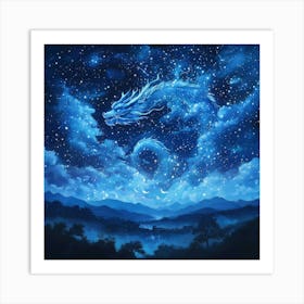 Dragon In The Sky Art Art Print