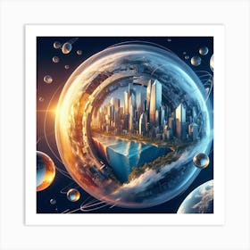 Futuristic Cityscape 77 Art Print