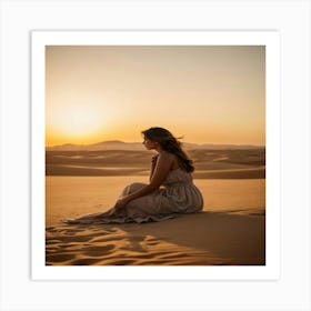 Sunset In The Desert Art Print