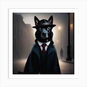 Sherlock's Detective Dog Art Print