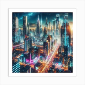 Futuristic Cityscape 5 Art Print