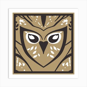 Chic Owl Coffee  Art Print