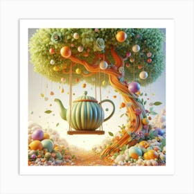 Teapot In A Tree Art Print