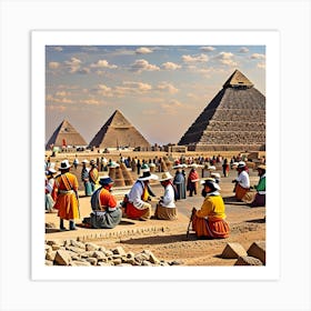 Giza Pyramids Art Print