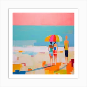 Summer Vibes Color Block Modern Beach Art 10 Art Print