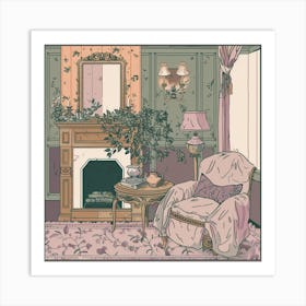 Victorian Living Room Art Print