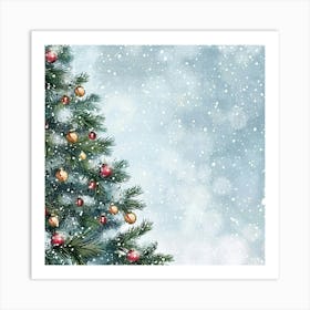 Christmas Inspired Banner Texture With Snowy Bac 1718395075 3 Art Print