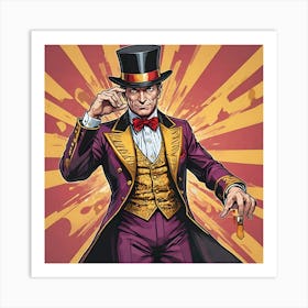 The Charismatic Ringmaster's Dazzling Showtime Art Print