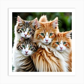 Group Of Cats 3 Art Print