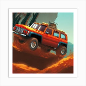 Jeep In The Desert Art Print