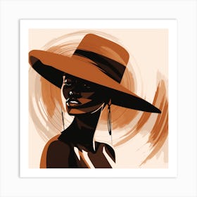 Woman In A Hat 51 Art Print