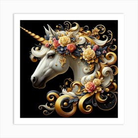 Unicorn Head Art Print