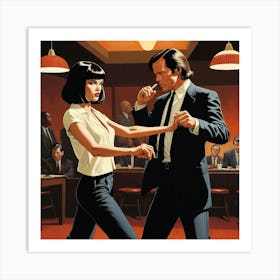 Man And Woman Dancing 1 Art Print