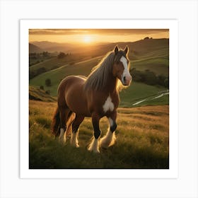 Clydesdale Horse Art Print